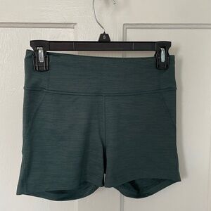 Outdoor Voices Dark Green Short Bike Shorts